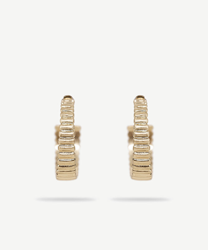 Dokulu Gold Küpe