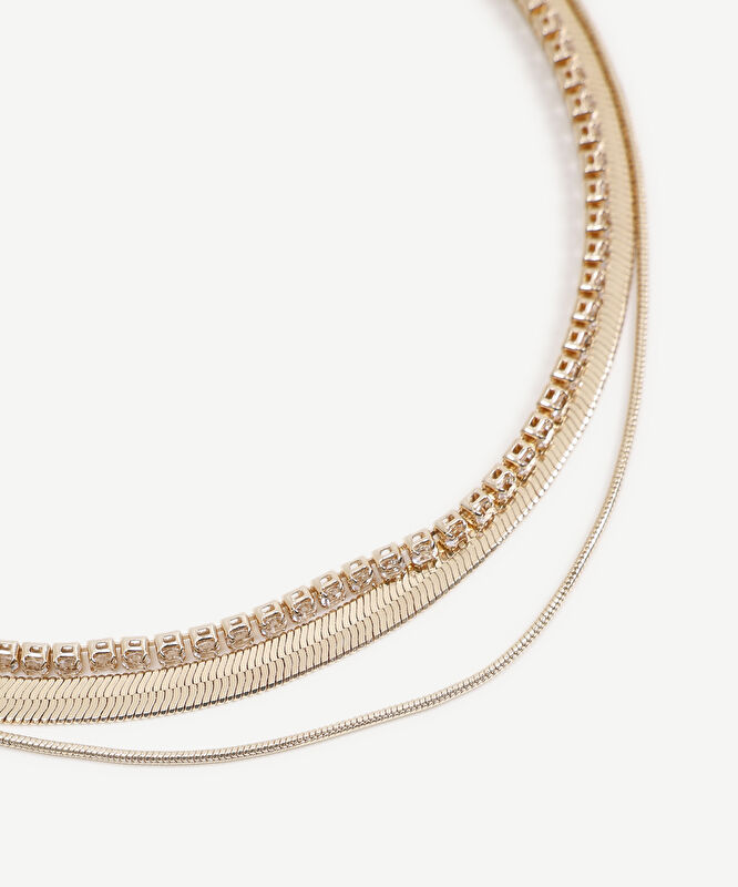 ÇOKLU SIRALI ZİNCİR KOLYE