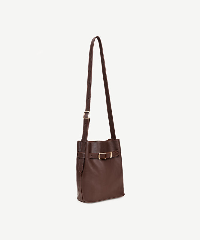 Toka Detaylı Mini Omuz Çantası