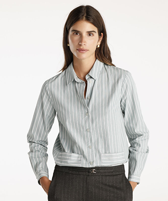 Önü Cepli Uzun Kollu Gömlek