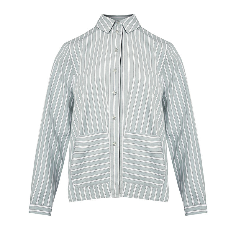 Önü Cepli Uzun Kollu Gömlek