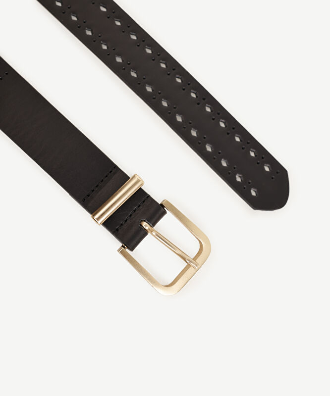 Zımba Detaylı Deri Kemer