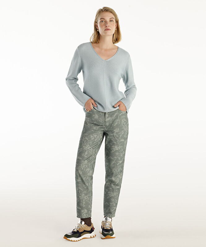 Normal Bel Düz Kalıp Denim Pantolon