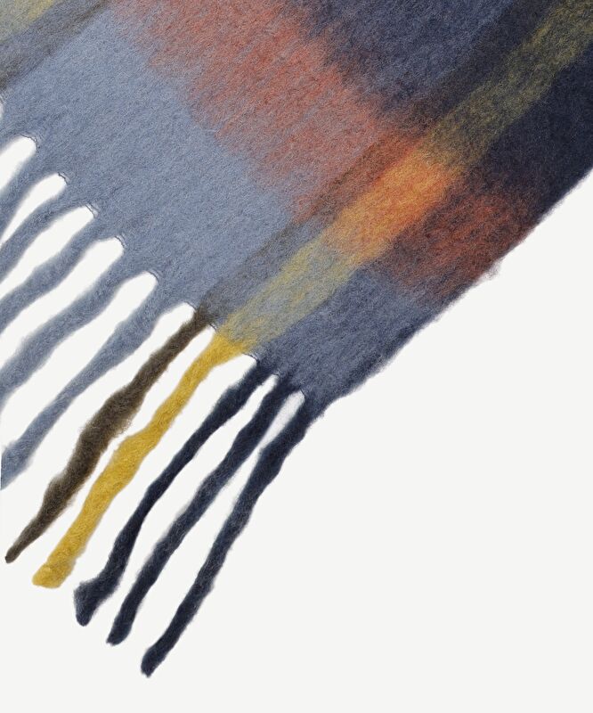 Çok Renkli Ve Yün İçerikli Şal