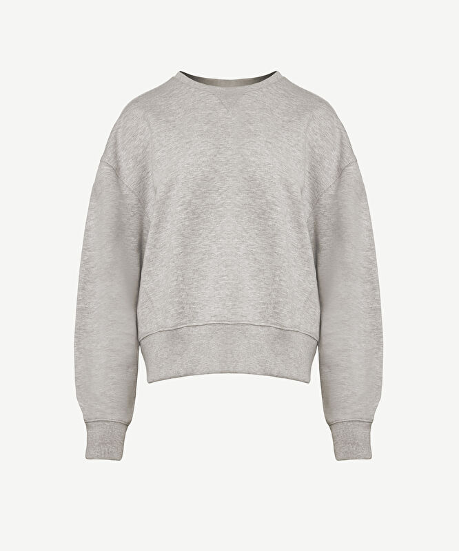 Pens Detaylı Uzun Kollu Bisiklet Yaka Sweatshirt