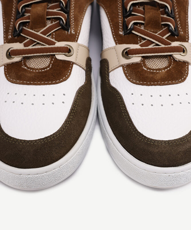 Parçalı Deri Sneaker