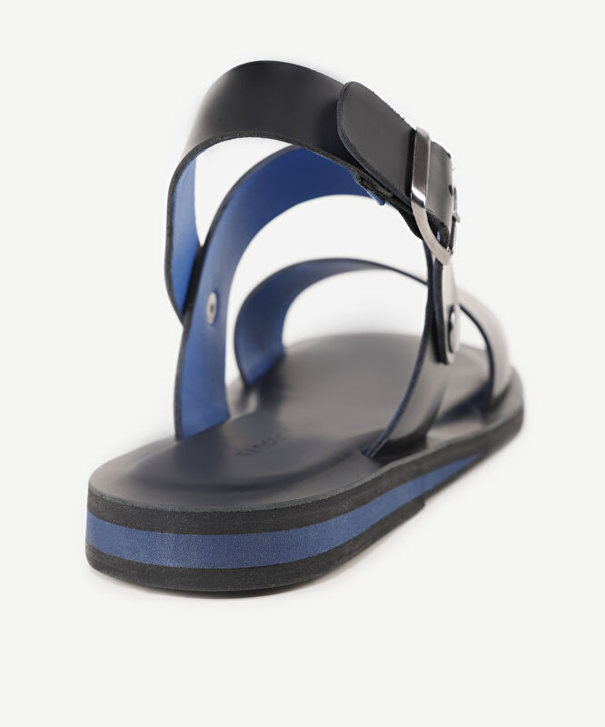 Renkli Astarlı Deri Sandalet