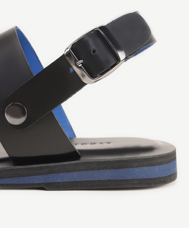 Renkli Astarlı Deri Sandalet