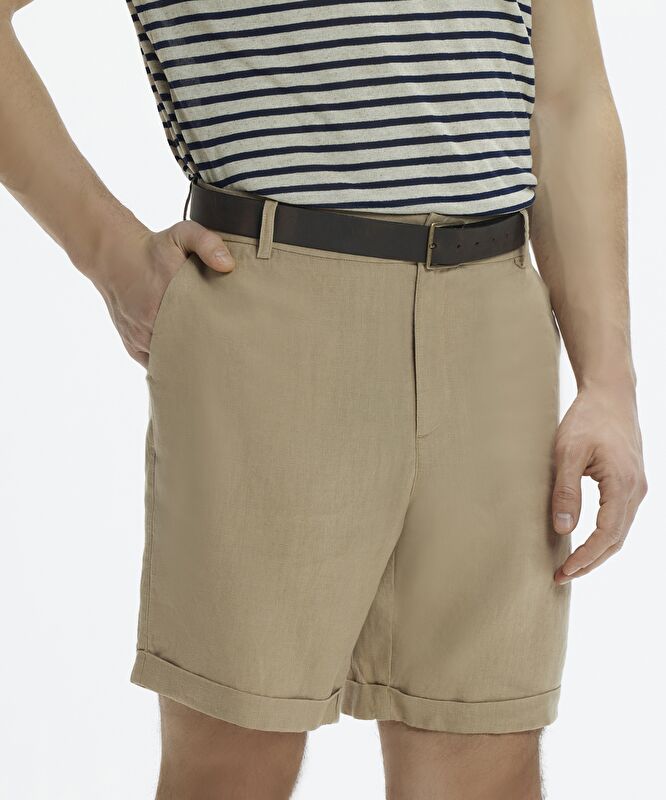 Duble Paçalı Cep Detaylı Erkek Şortu