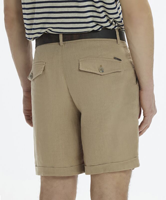 Duble Paçalı Cep Detaylı Erkek Şortu