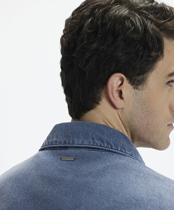 Non-Denim Gömlek Yaka Dört Cepli Düğmeli Ceket