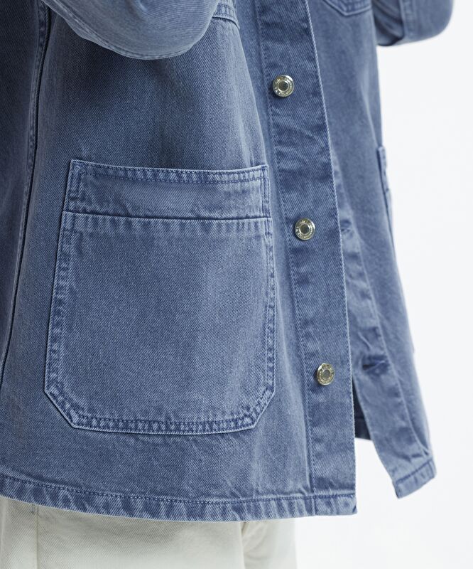 Non-Denim Gömlek Yaka Dört Cepli Düğmeli Ceket