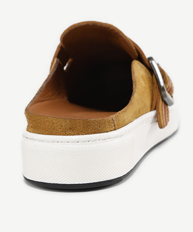 Arkası Açık Deri Sneakers