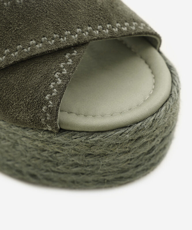 Deri Platform Espadril
