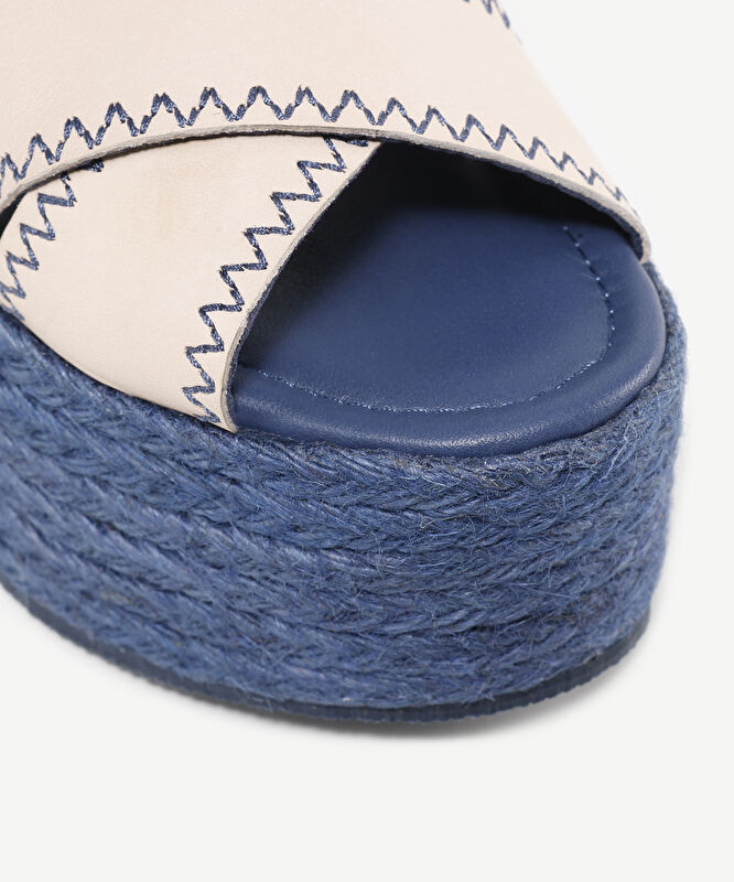 Deri Platform Espadril