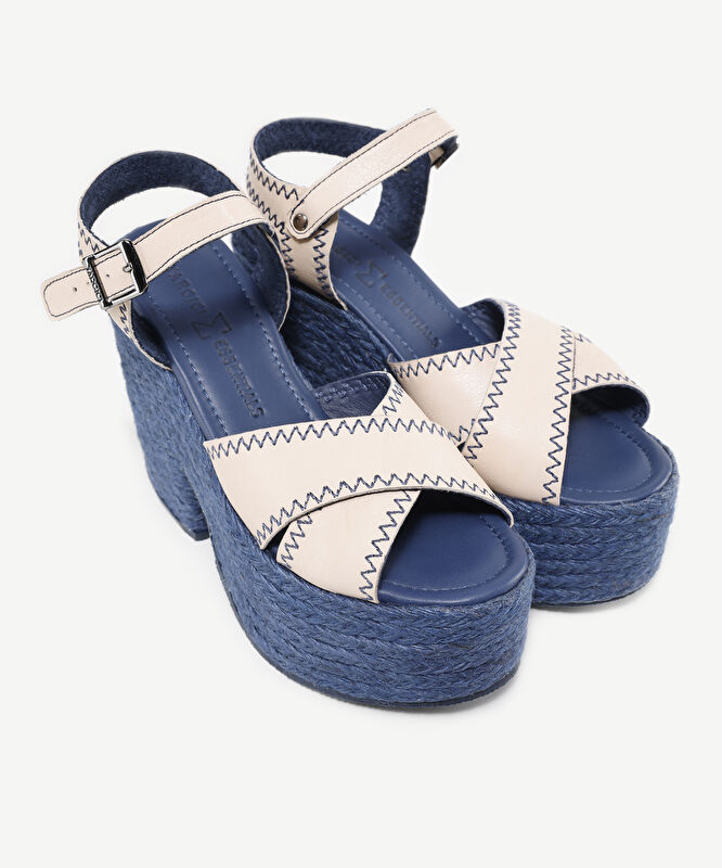 Deri Platform Espadril
