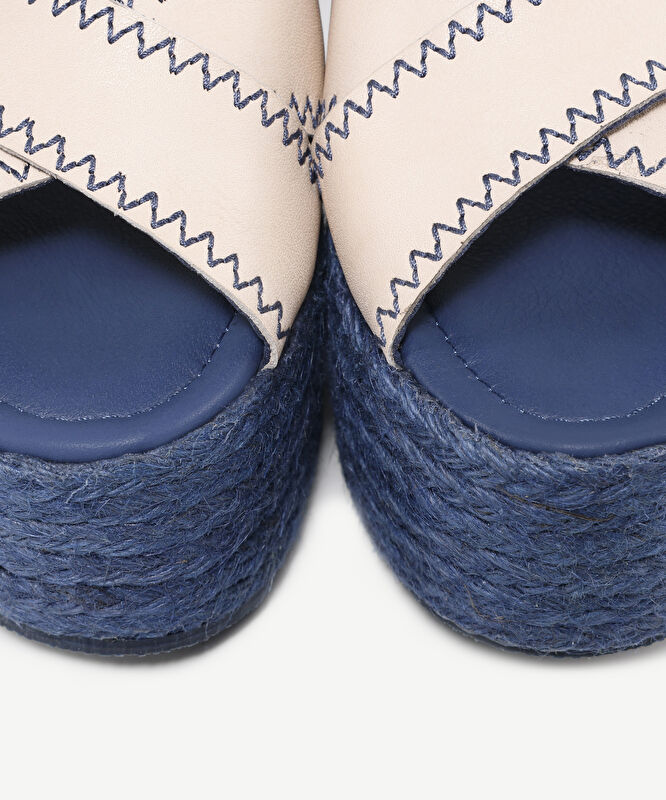 Deri Platform Espadril