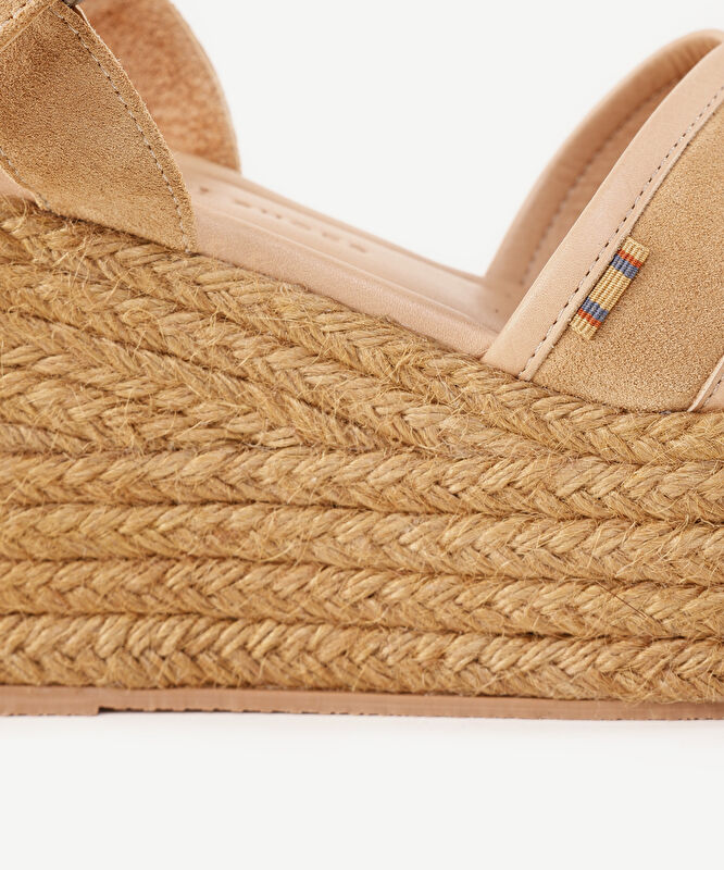 Ekstra Yumuşak Deri Yüksek Espadril