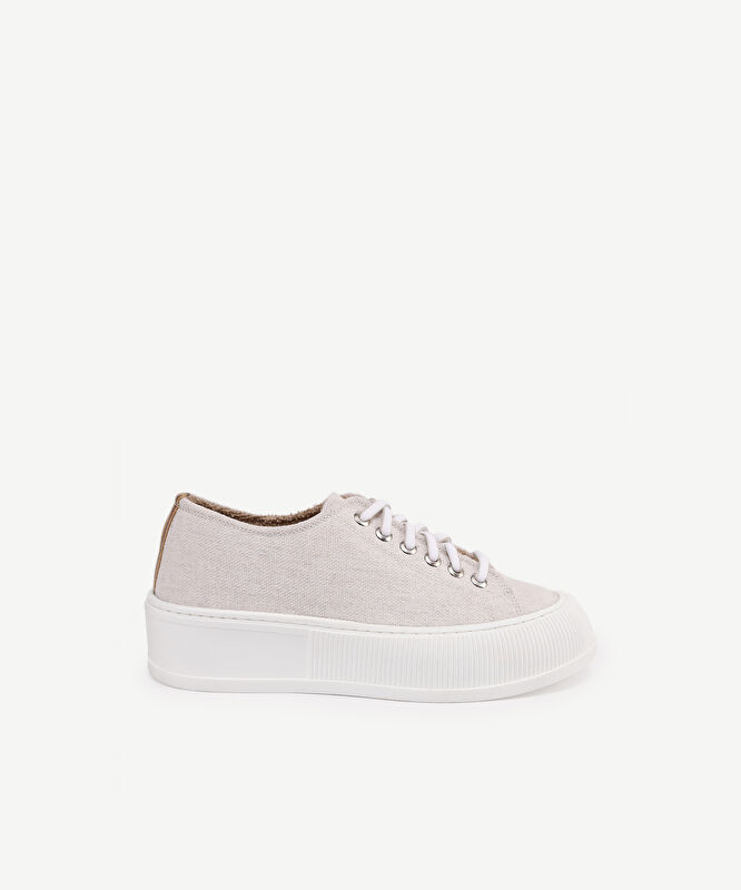 Deri Astarlı Kanvas Sneakers