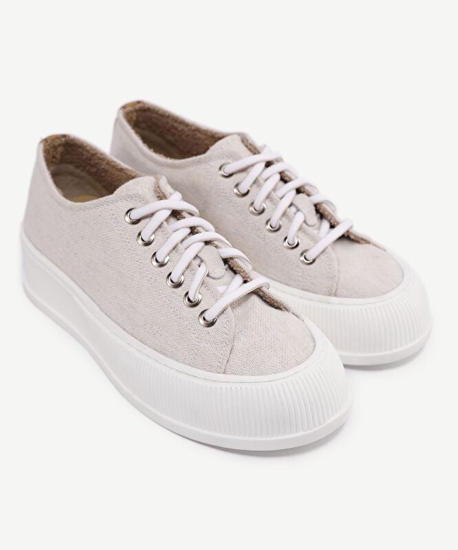 Deri Astarlı Kanvas Sneakers