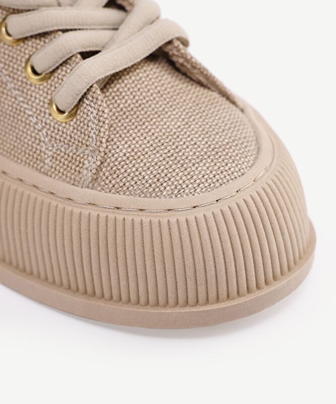 Deri Astarlı Kanvas Sneakers