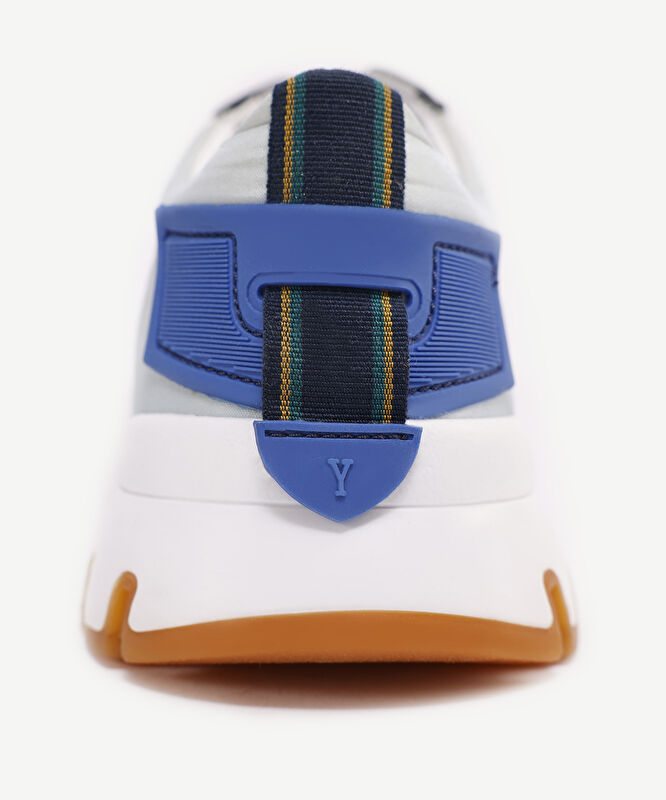 Deri Kumaş Karışımı Kalın Taban Sneakers