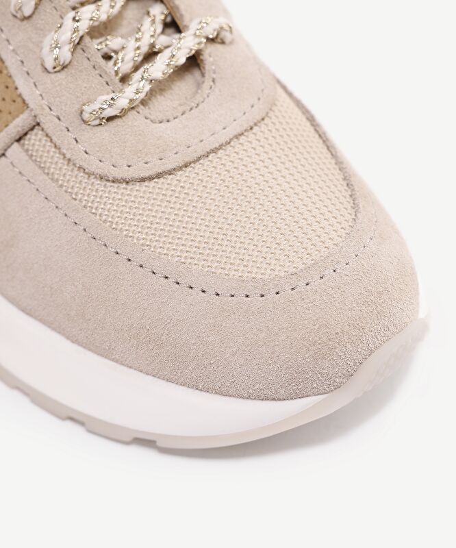 File Detaylı Deri Sneakers