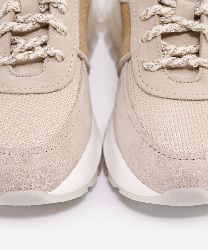 File Detaylı Deri Sneakers