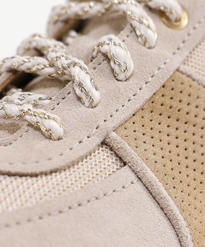 File Detaylı Deri Sneakers