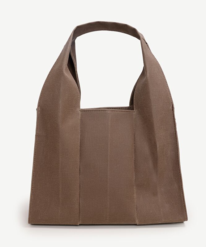 Küçük Boy Kanvas Pileli Çanta