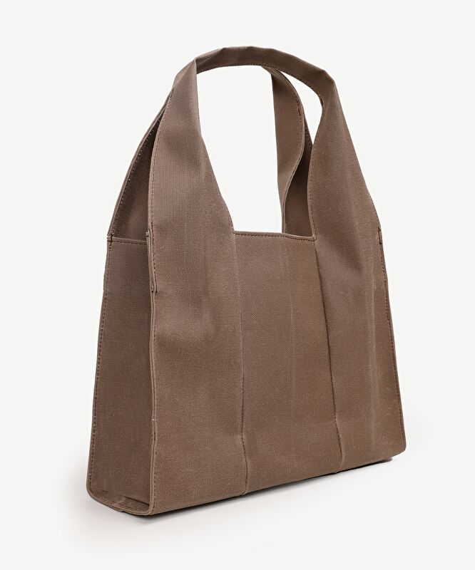 Küçük Boy Kanvas Pileli Çanta