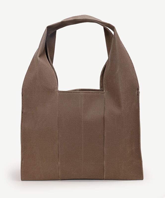 Küçük Boy Kanvas Pileli Çanta