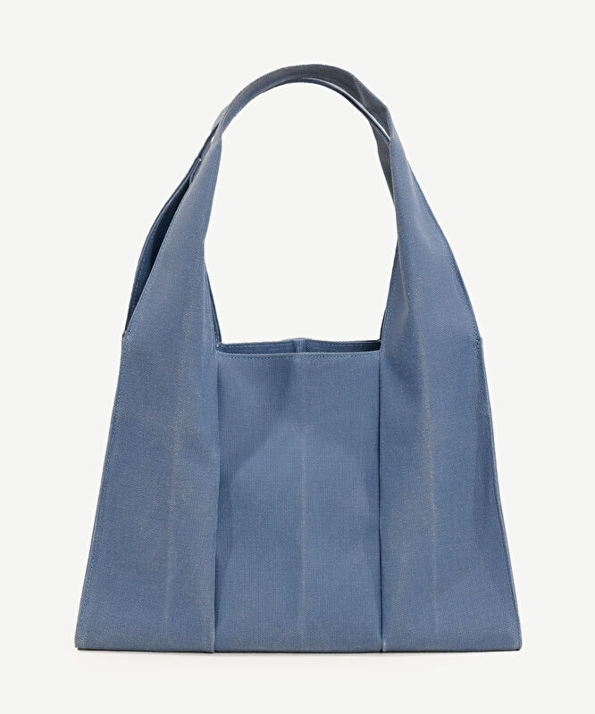 Küçük Boy Kanvas Pileli Çanta