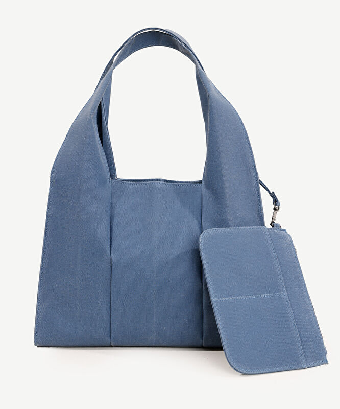 Küçük Boy Kanvas Pileli Çanta