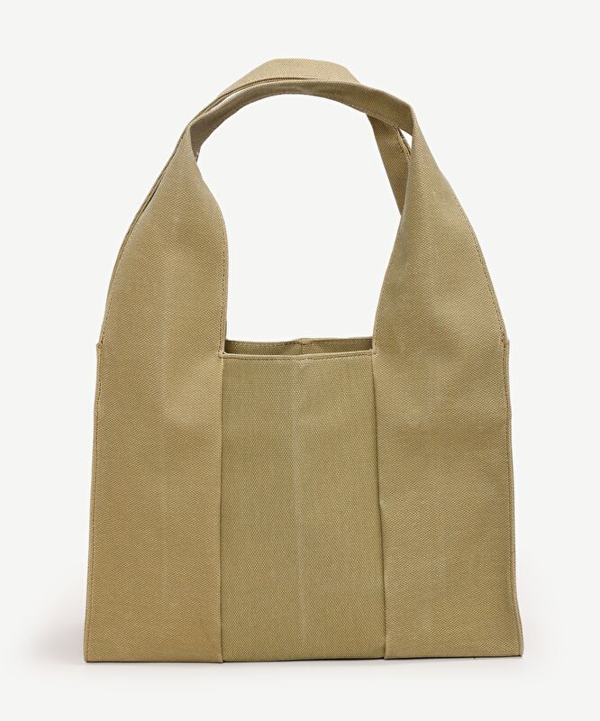 Küçük Boy Kanvas Pileli Çanta