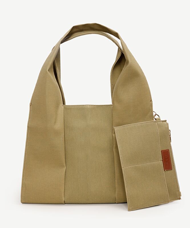 Küçük Boy Kanvas Pileli Çanta