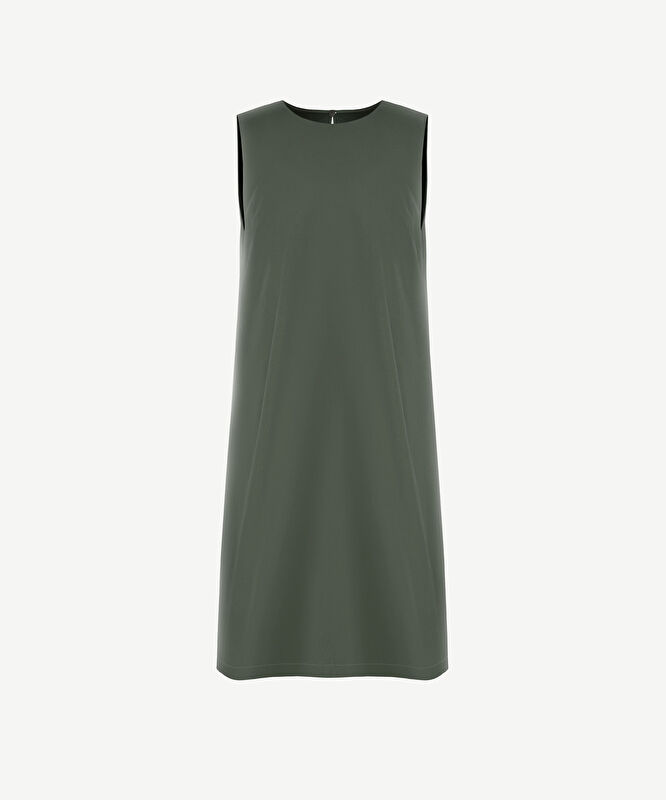 Kayık Yaka Diz Üstü Elbise