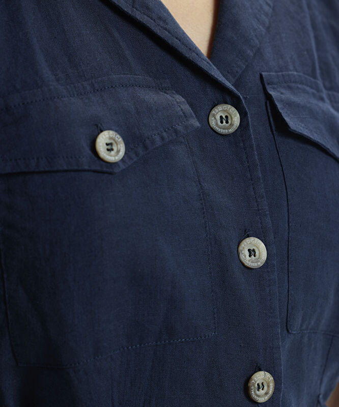 Ceket Yaka Kısa Kol Elbise