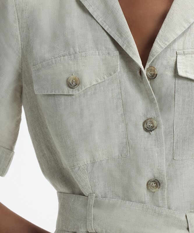 Ceket Yaka Kısa Kol Elbise