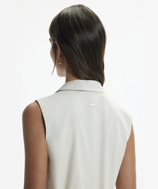 Cep Detaylı Kemerli Diz Üstü Elbise