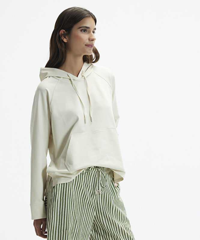 Kapşonlu Uzun Kollu Sweatshirt