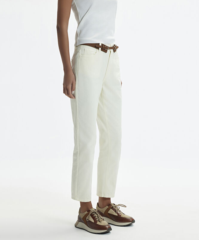 Düz Paça Denim Pantolon