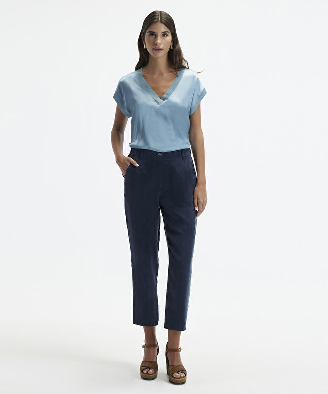 Dar Paça Cropped Pantolon