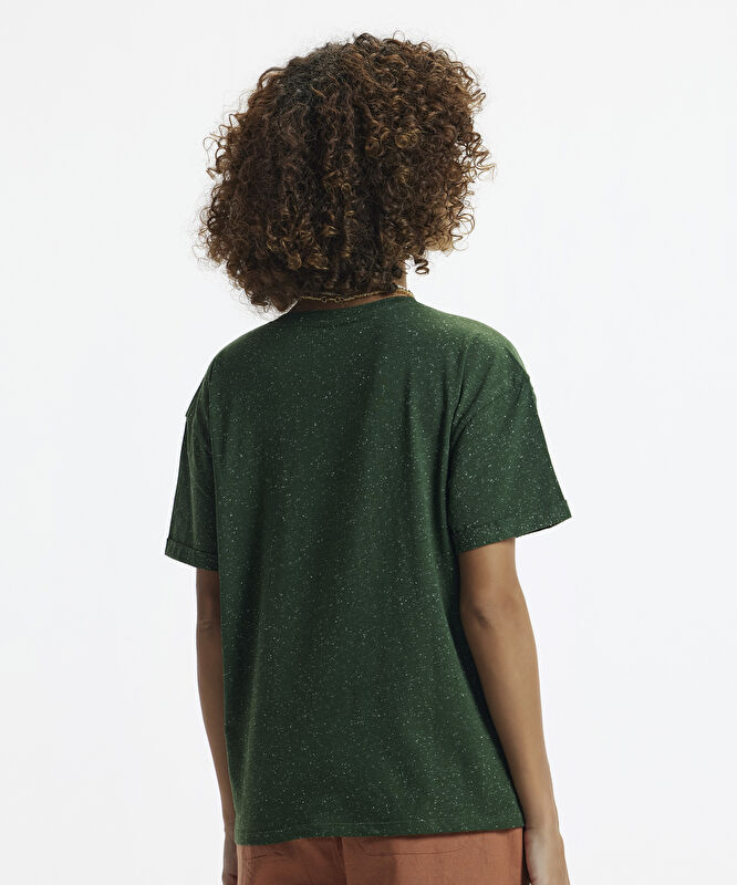 Kolu Katlamalı Kısa Kollu T-Shirt
