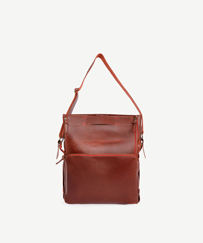 Katlamalı Deri Omuz Çantası