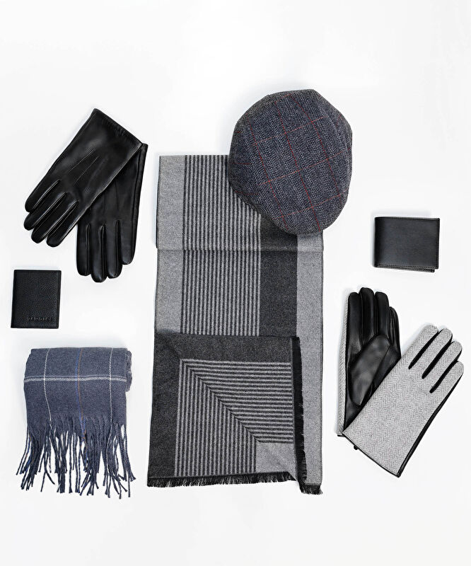 Çizgili Maskülen Şal