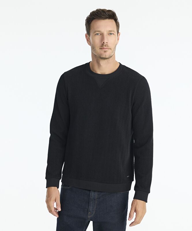 Regular Bisiklet Yaka Uzun Kol Sweatshirt