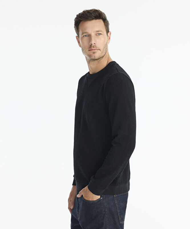 Regular Bisiklet Yaka Uzun Kol Sweatshirt