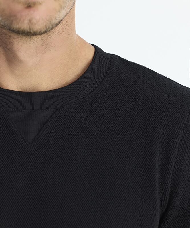 Regular Bisiklet Yaka Uzun Kol Sweatshirt