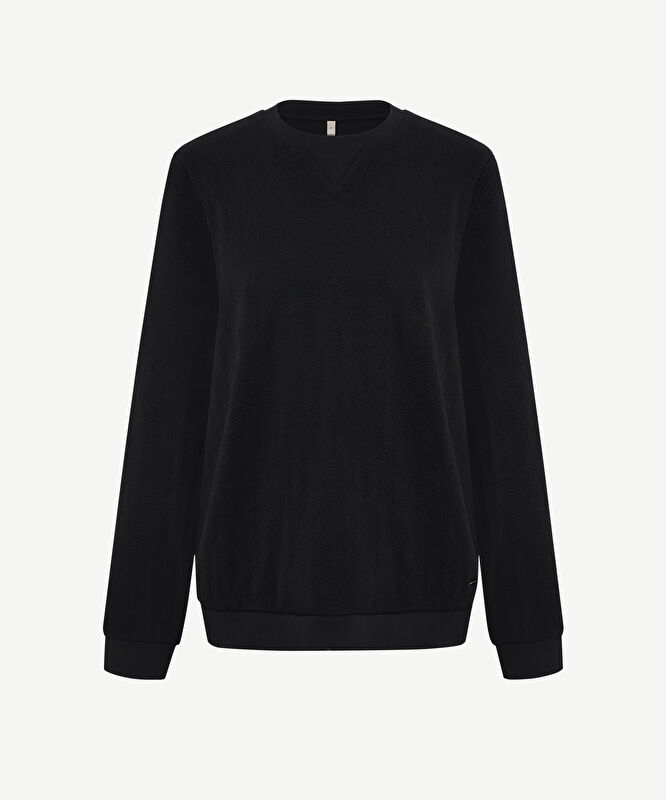 Regular Bisiklet Yaka Uzun Kol Sweatshirt